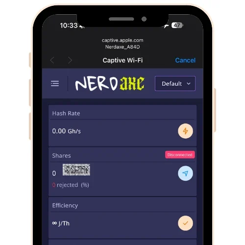 Nerdaxe einrichten AxeOS Dashboard