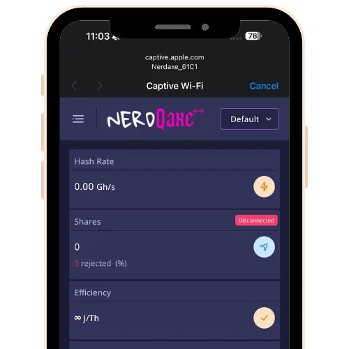 NerdQAxe einichten AxeOS Dashboard