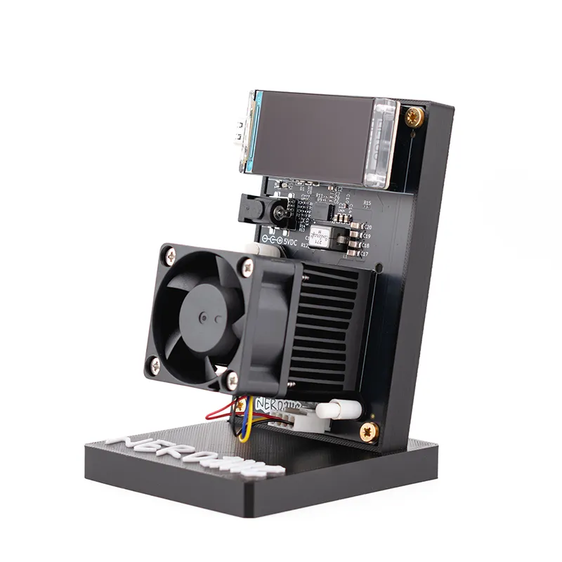 NerdAxe Gamma open-source Bitcoin miner black heatsink r s 2 800x800